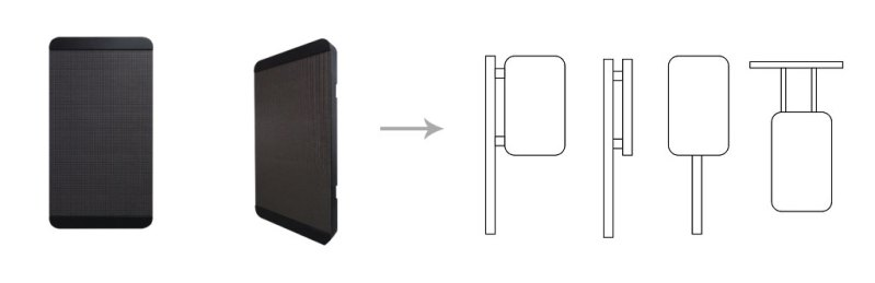 Street lighting Pole LED Display