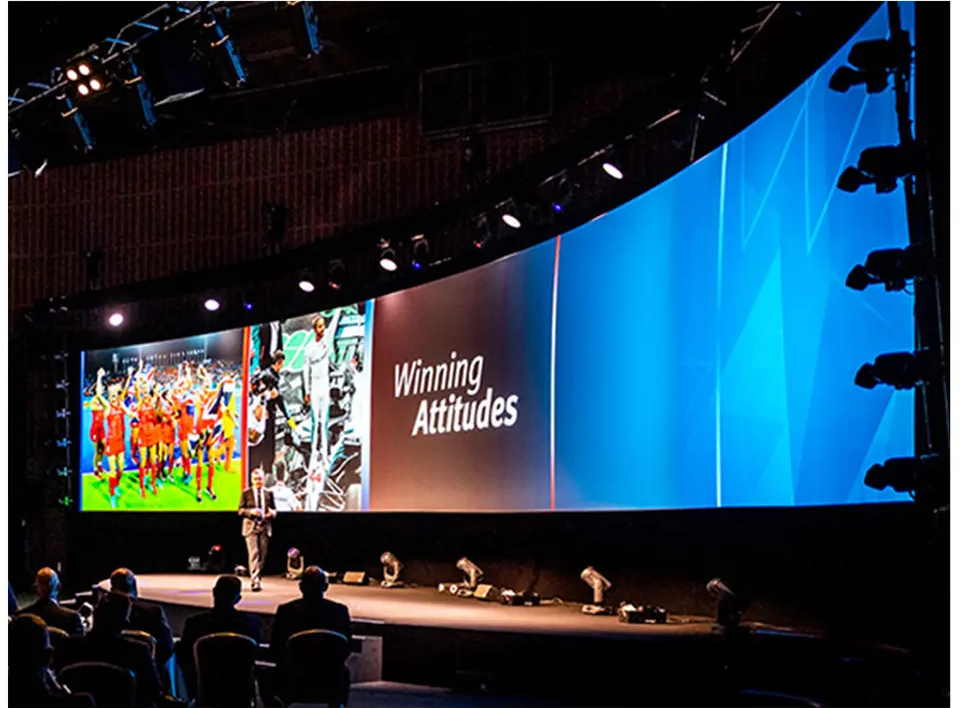 flexible LED display， indoor led screen, led video wall