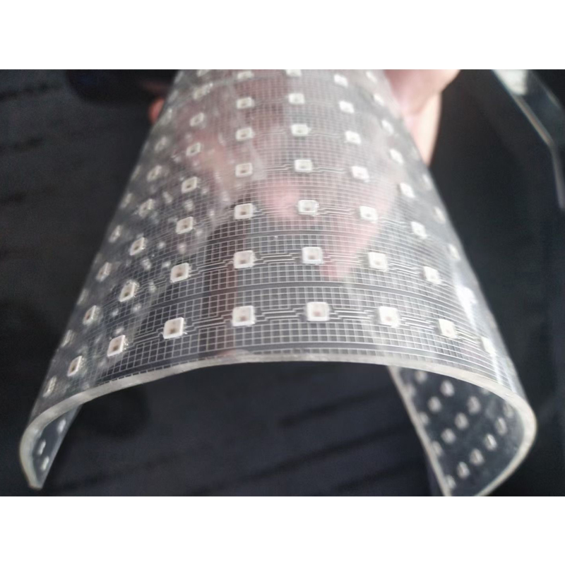 Flexible transparent led screen