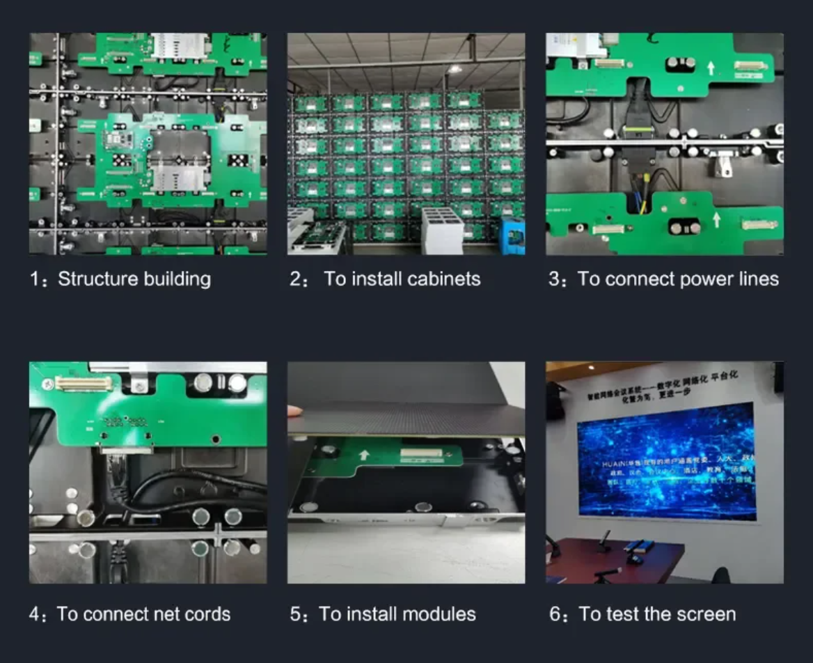 Installation Process of indoor led screen