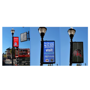 outdoor street pole led display screen