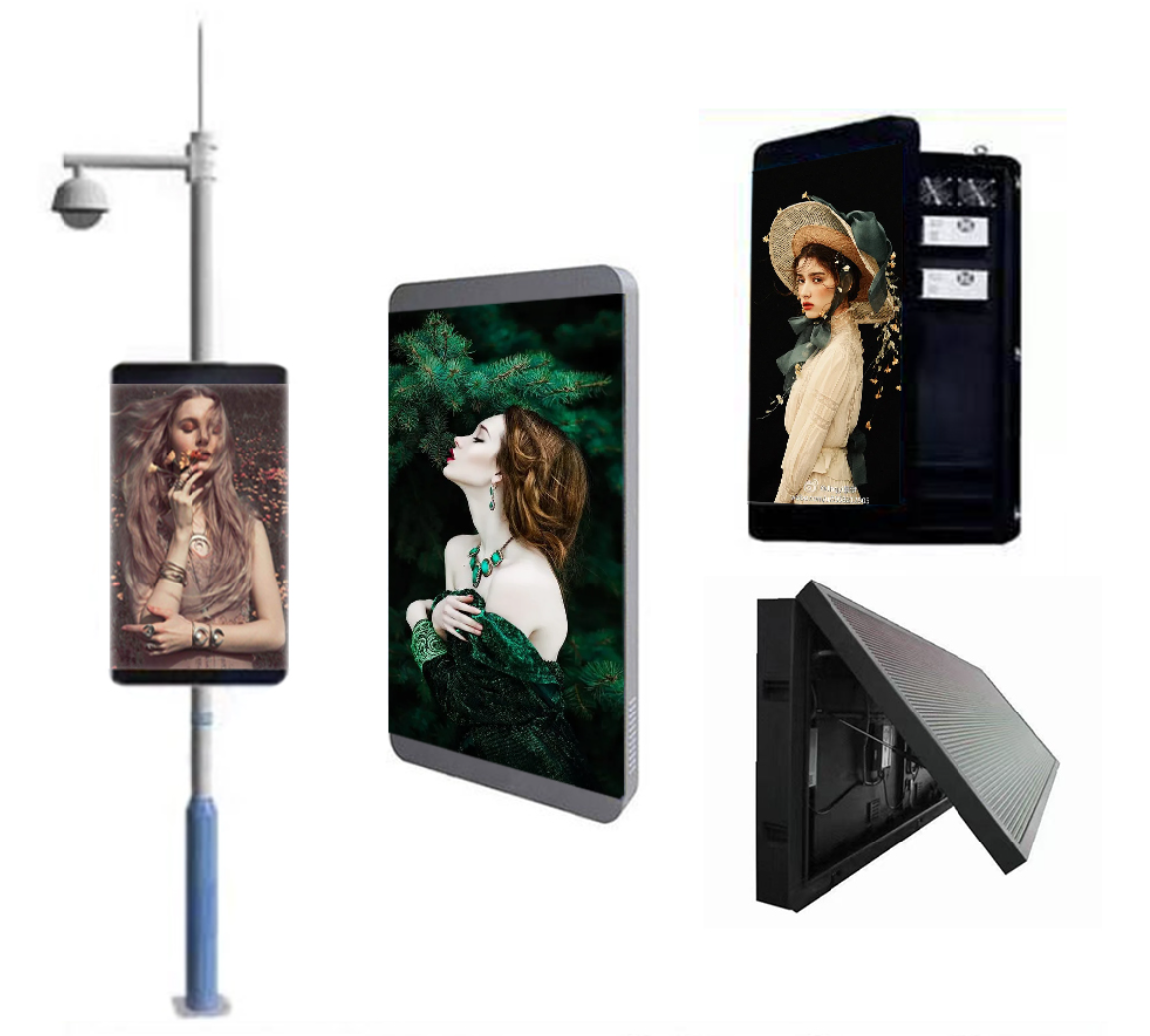 pole led screen solar panel