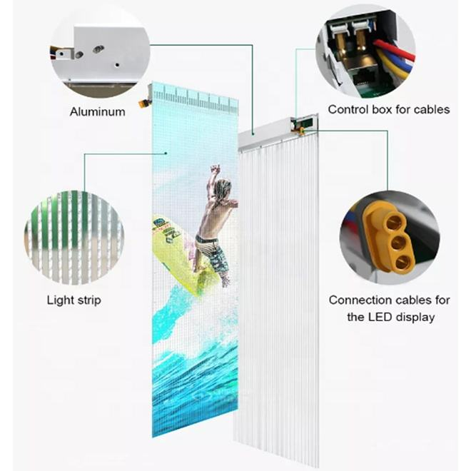 transparent glass led screen