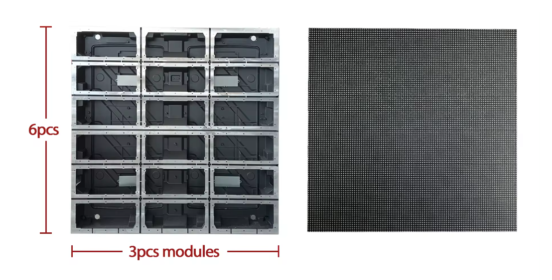 Die-casting Aluminum 960*960mm Video Wall