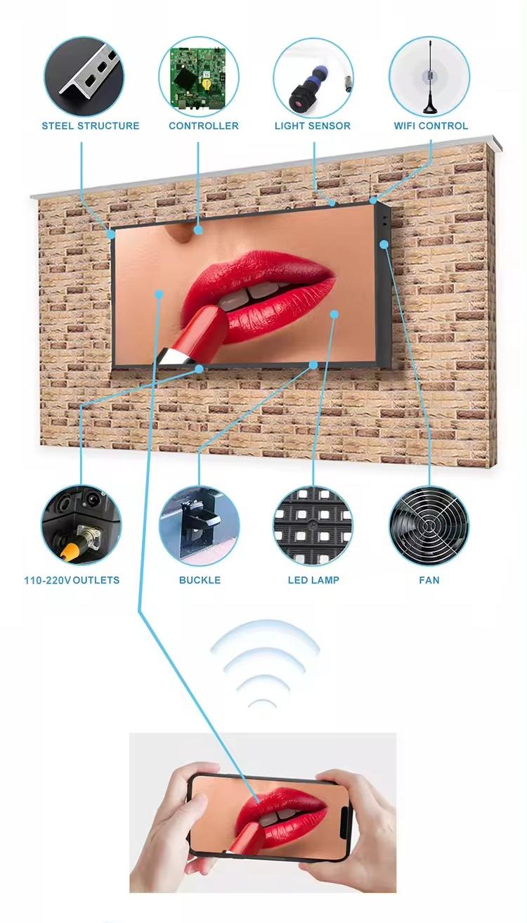 Wireless control, easy to configure your screen.